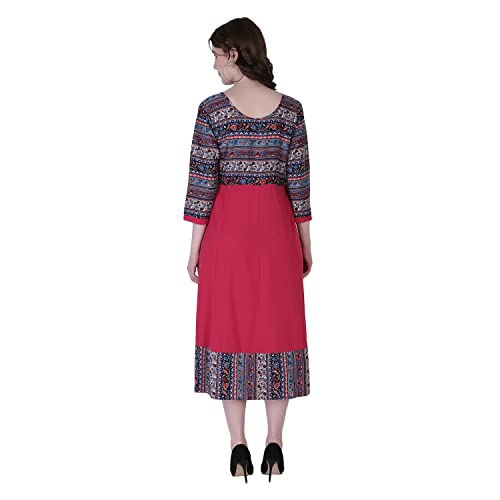 Image of OM SAI LATEST CREATION Women's Crepe Straight Printed Kurta