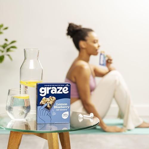 Graze Lemon Blueberry Superfood Oat Boost Bars - Vegetarian Snacks, Whole Oat - Packaging may vary - (28 Snacks - 7 Packs of 4 x 30g) - Image 4