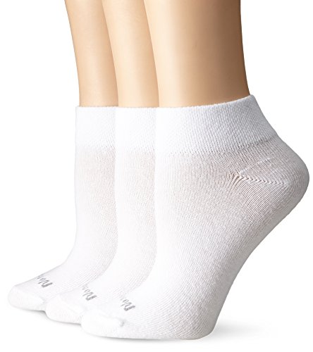 No Nonsense Women's Ahh Said The Foot Quarter Top Sock with Pique Welt 3-Pack, White, One Size
