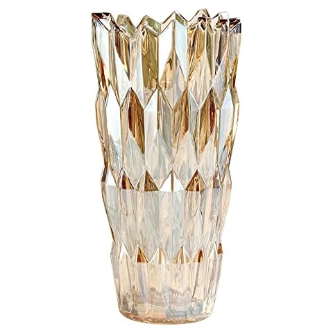 Crystal Glass Colorful Vase,Flower Vase Decor for Home Dining Table Living Room,Office Wedding Holiday Party,Handmade Decorative Flower Vase Cover