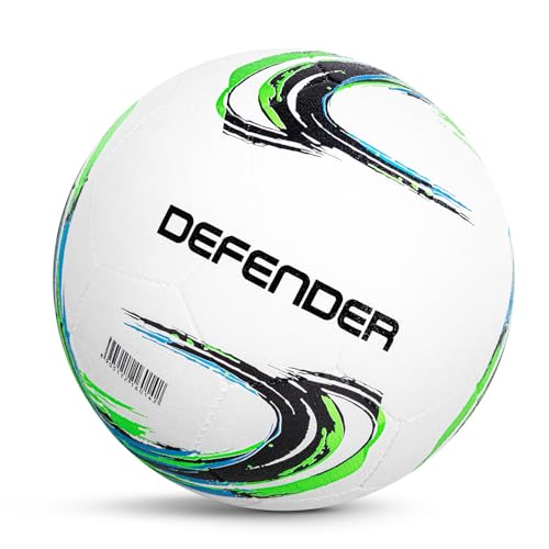 Image of Vector X Defender Rubber Moulded Soccer Futsal Ball - Durable Training Match Ball for Practice | Ideal for Turf, Hard Ground & Grassy Field | Nylon Wounded Butyl Bladder, Football - Size 5