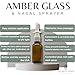 ADVANCED ASCENT Amber Glass 1 oz Nasal Sprayer! EMPTY, Refillable, Travel Sized, Quality Glass for Saline Applications! (2 Pack)
