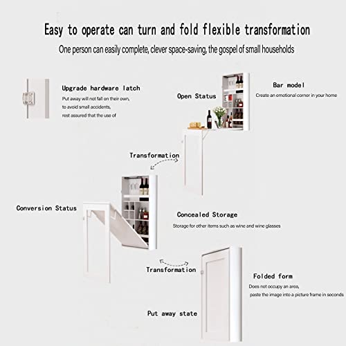Bureau mural peu encombrant pliable : table flottante pour ordinateur portable - 6
