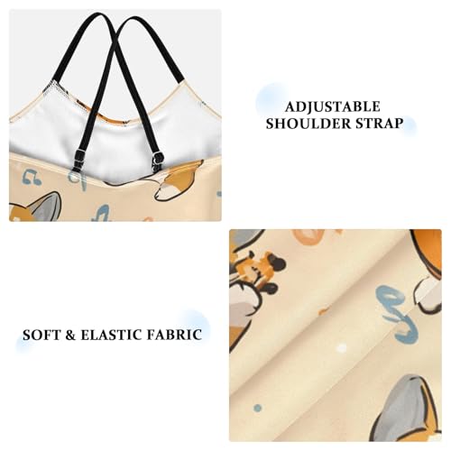 Girls Swimsuit Dog Playing Guitar Pattern One Piece Swimwear3