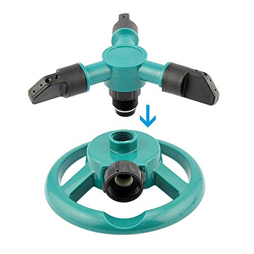 Ajcoflt Aspersor de disco Aspersor de jardim Irrigação Aspersor de gramado rotativo Cobertura de gra