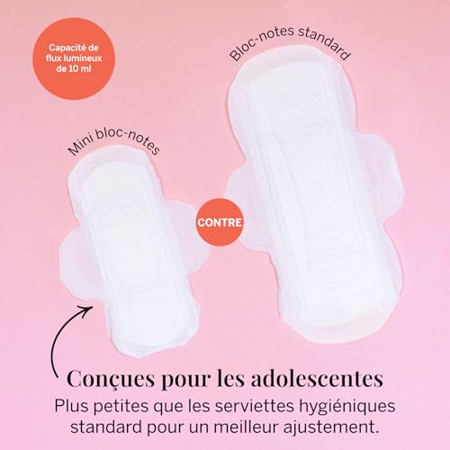 Serviettes Mini Coton Bio Hypoallergéniques Pixie sans Parfum Absorption Légère