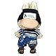 MDFULXG 1 StüCk Kleidung FüR Original, 17cm Plush Pullover Hoodie Bekleidung Diy Kinder Geschenke, Schwarze Latzhose mit Hut