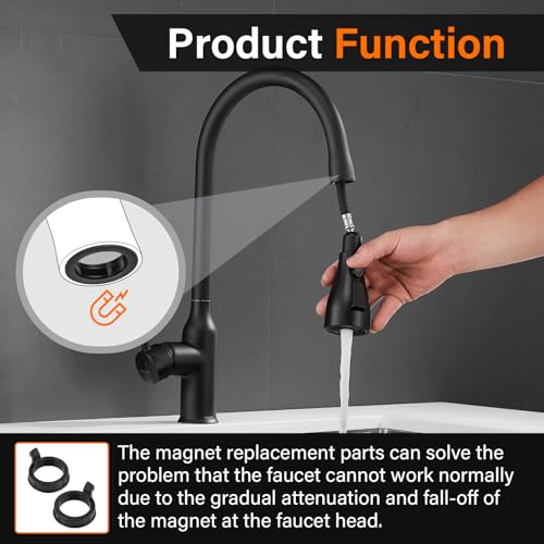 RP80977 Magnet Faucet Magnetic Ring Replacement Kit for Delta Kitchen Faucet, Plumbing Replacement Parts (2Pcs) - Thumbnail 6