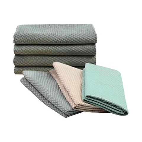 Mrisata Glass Cleaning Cloth - Microfiber Glass Cleaning Cloths for Windows Cars Mirrors Stainless Steel,All-Purpose Cleaning Rags Dust Dirt Clean, Efficient Cleaning Towel Polishing Drying Cover
