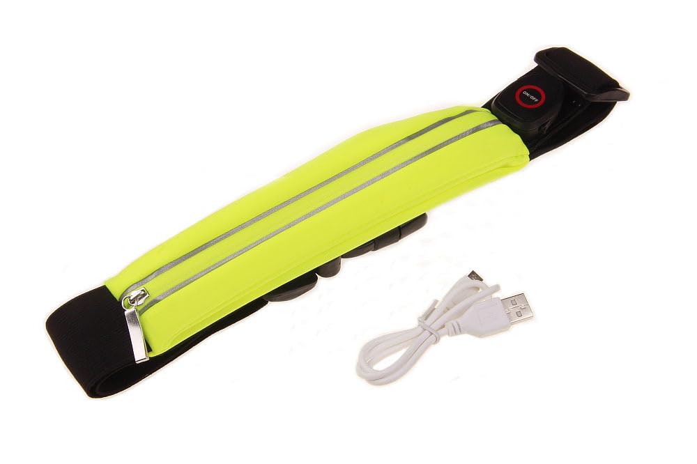 Reflective belt, LED reflective belt, invisible lighted night running light night running gear, for walking at night, night running safety gear, outdoor activities, high visibility, rechargeable, dura