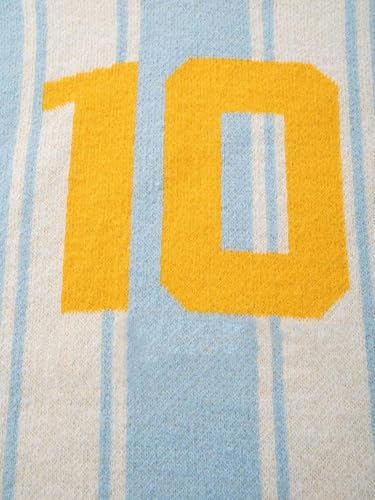 Striped Grandpa Sweater Baggy V Neck Number Graphic Sweater Oversized Color Block Long Sleeve Pullover Unisex4