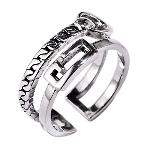 Bague ajustable pour femmes S925 bague ouverte réglable sans douleur