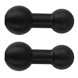 BOXOB 2stk 20mm bis 17mm Kugelhalter Arm, Schwarz Aluminium Legierung Kugeladapter Verlängerung Verbinder für Sichere Befestigung für Montage Arm mit 17mm Anschlüssen