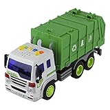 Caminhão Reciclagem Entulho ou Lixo c/ Fricção Luz e Som - BBR Toys (Lixo)
