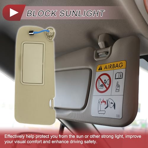 HEROFFIX 1 Pcs Car Sun Visor for Honda CR-V 2017-2019 Left Driver Side Sun Visor Assembly No.83280TLAA12ZA Beige Glass by HEROFFIX - Image 7