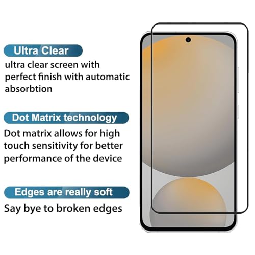 Image of Tempered Glass Screen Protector Compatible for Samsung Galaxy A56 5G | Front And Back Screen Guard With camera lens protector 3in1