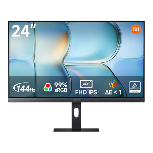 XIAOMI A24i 2026 Monitor 24 Zoll (60cm) FHD, 144Hz, IPS Bildschirm, 99% sRGB, ΔE