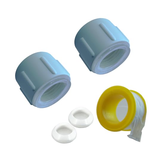 Image of Upgrade 2PCS 1 /2 inch RV Low Point Drain Cap Kit Fit for RV Camper Travel Traile, 1 /2 inch Hot & Cold Water Lines