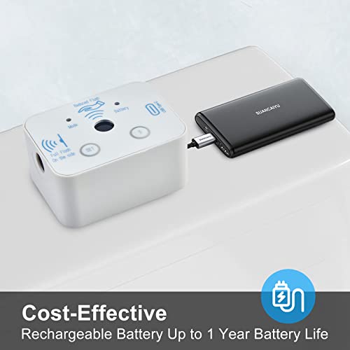 Tfqq Touchless Toilet Flush Kit, Automatic Toilet Canister Flush Valve Kit Water-Efficient System, Adjustable Flush Time, Powered By 4000Mah Rechargeable Battery #TOP3