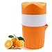 Spremiagrumi manuale, spremiagrumi portatile, spremiagrumi manuale, spremiagrumi, spremiagrumi per limoni e agrumi (colore: arancione e bianco)