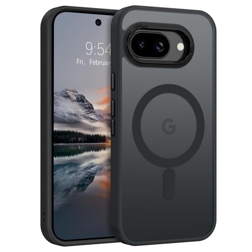 YINLAI for Google Pixel 9A Magnetic Case [Compatible with Magsafe] Support Wireless Charging Slim Full Shockproof Case for Google Pixel 9A, Black