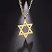 Siopue Star of David Necklace for Men Six Point Star Necklaces for Best Friends Birthday Gifts for Son Grandson Hexagonal Necklace for Christians
