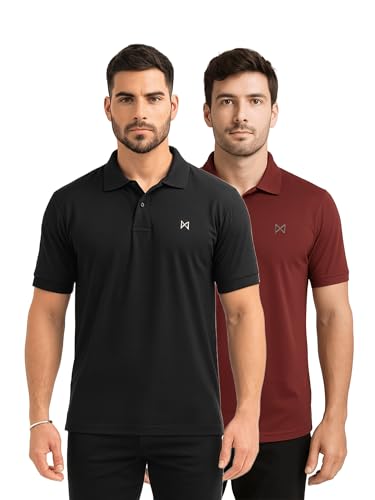 Image of Force NXT Men's Premium Microfiber Fabric Solid T-Shirt | Polo Neck Half-Sleeves T-Shirt for Men | Label Free with Anti-Static for Daily Uses