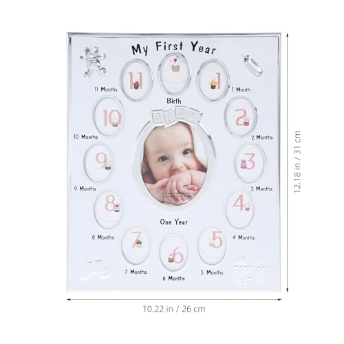 Cadre photo bébé 12 mois blanc pour décorer la chambre de votre enfant - 3