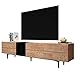 Produktbild Newfurn TV Lowboard Schwarz Wildeiche TV Schrank Vintage Industrial - 195x48x37 cm (BxHxT) - Fernsehtisch TV Board Rack - Wohnzimmer