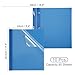 PATIKIL Plastic Report Covers with Prong, 10 Pcs 80 Sheet Clear Front Presentation Binders with 3 Metal Prong Fasteners Report Folder for Resume Documents Files Letter, Blue