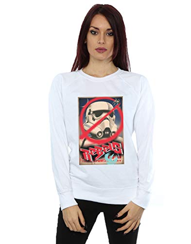 Absolute Cult Star Wars Women's Rebels Poster Sweatshirt White Small