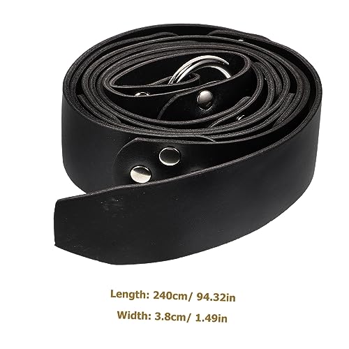 Medieval Belt Sword Holder Retro Braided Leather Belt Vintage Decor for Party2