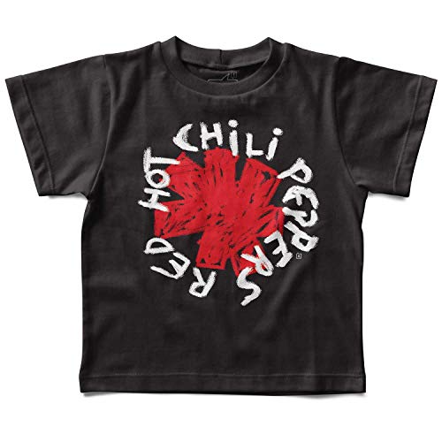 Camiseta infantil Red Hot Chili Peppers Handmade, Let’s Rock Baby, Preto, 6 anos
