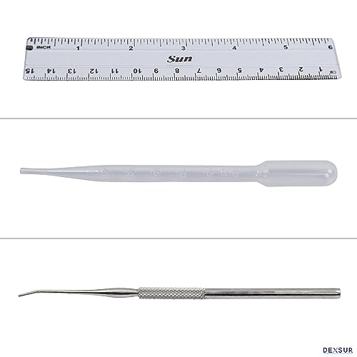 DEXSUR Dissection Kit Biology Lab Anatomy Dissecting Set for Medical Students and Veterinary with Stainless Steel Scalpel Knife Handle Blades, KIT1019-7 Pcs