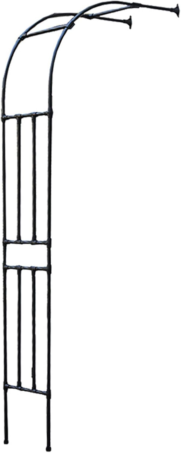 Archway Trellis,for Climbing Plants,Outdoor Trellis Arbor Archway,Iron Arch Flower Rack,Garden Arbors,Support Various Bridal Party Decoration,Pergola Arbor,Lawn,Party(Size:260*240*40cm,Color:black)