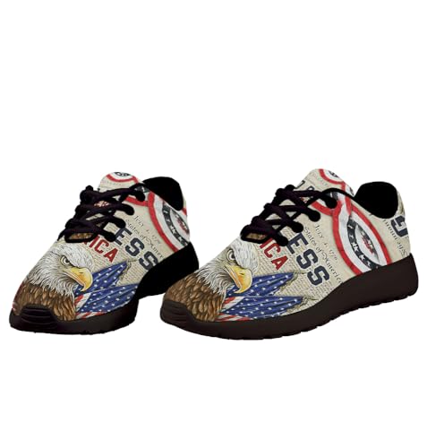 God Bless America Patriotic Eagle Independence Day Shoes for Women Men Trail Running Casual Fashion Sneakers Slip-on Tennis Shoes4