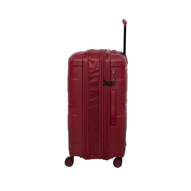 Image of it luggage Momentous German Red Set of 3-20,24,28 inches Cabin with Padded Laptop Section, Medium & Large Expandable Polypropylene Hardsided with TSA Lock & Wet Pouch Inside 8 Wheel Trolley Bag