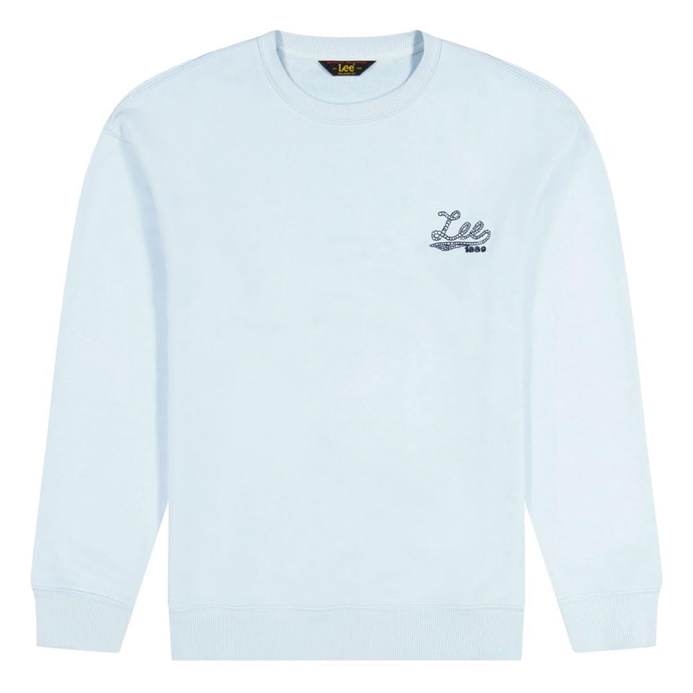 Lee - Sudadera Hombre - Corte Relajado Stitch Crew - Beau Blue