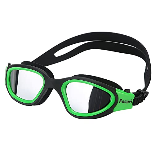 Focevi Schwimmbrille für Herren/Damen Anti-Beschlag Blendschutz UV-beständig Testsieger /Erwachsene/Jugendliche/Männer,groß Profi Schwimmbrillen Brille Cover