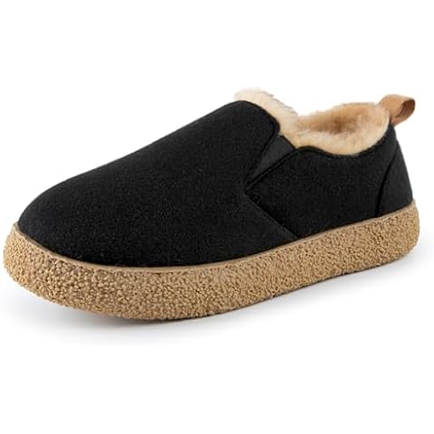 MERRIMAC Women's Comfy Faux Felt Slippers Cover
