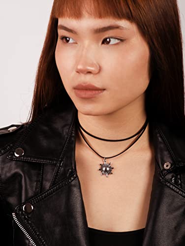 Sacina Gothic Boho Layered Sun Choker Necklace, Black Choker, Boho Choker, Gothic Choker, Boho Choker Necklace, Halloween Christmas New Year Jewelry Gift For Women #TOP3