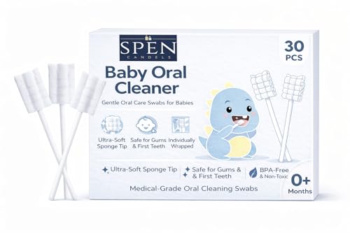 Image of Baby Tongue Cleaner Gauze, Baby Toothbrush Disposable Oral Cleaner, Toddler Toothbrush for Tooth Mouth Gum Clean, Infant Toothbrush Oral Cleaning Stick, Baby Oral Cleaner Newborn 30 Pcs