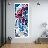  FCNUEBVGL Diamond Painting Adulte Grand Format xxl 60x150cm，Diamond Painting Fleurs，diamond-painting Maisons Full Round Strass，Peinture Diamant Broderie Kit Complet，Home Salon Chambre Décor Gift B14