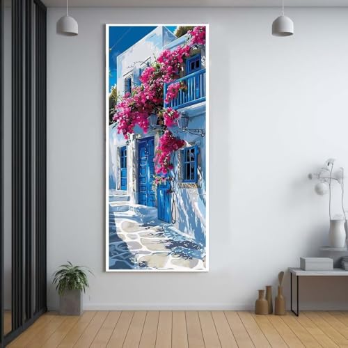 Diamond painting fleurs et maisons xxl pour creer une ambiance zen dans votre salon
