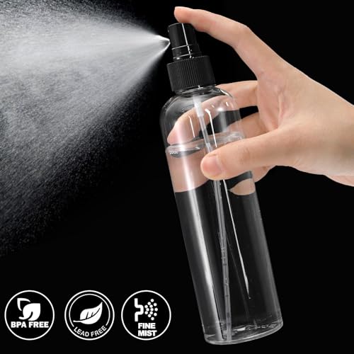 Bekith 16 Pack 8 oz Plastic Spray Bottles, Clear Empty Fine Mist Sprayer Bottles with Pump Spray Cap for Essential Oils, Travel, Perfumes3