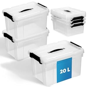 Schmacht 3-er Set Transparente Aufbewahrungsboxen mit Deckel