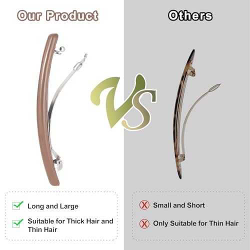 Pinzas para el cabello Joez Wonderful para mujer, clips planos franceses antideslizantes, ganchos para peinar cabello fino - 6 piezas miniatura 4