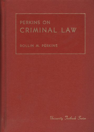 Perkins on Criminal Law B000GTRVGG Book Cover