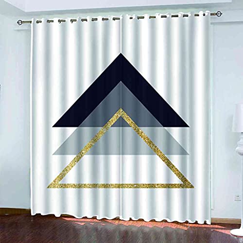 Rideau moderne triangle géométrique simple 3D aux finitions soignées pour salon - 2