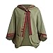 virblatt - Poncho Herren | 100% Baumwolle | Wendefunktion | Poncho Wolle Jerga Hoodie Ethno Hoodie Herren - Kraft L-XL grün